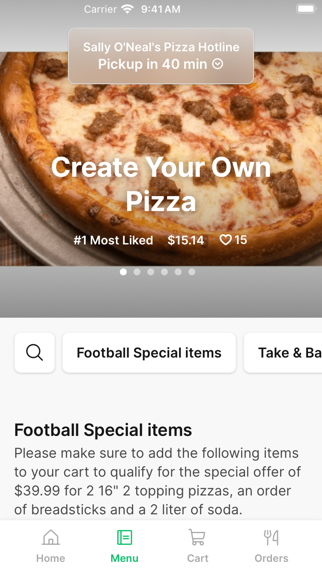 Sally O'Neal's iPhone screenshot 2 - Food & Drink app