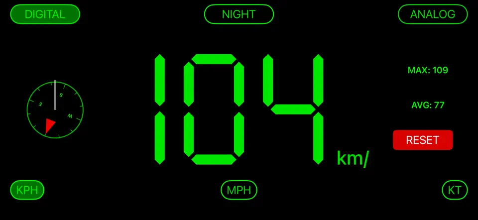Screenshot von GPS Speedometer auf dem iPhone 1