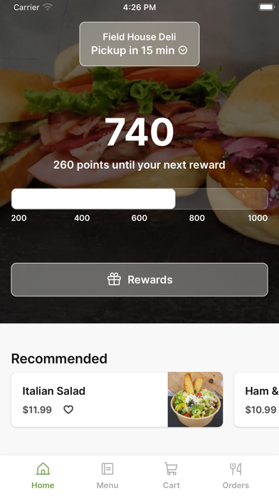 Field House Deli Screenshot