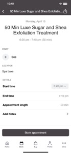 SPA LUXE LUXURY DAY SPA screenshot #3 for iPhone