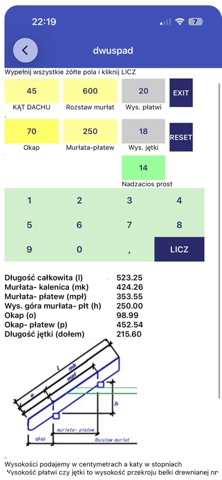 Kalkulator ciesielski Ozga 3 — скриншот 2