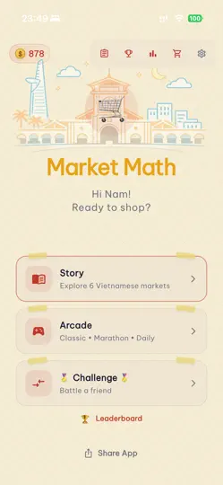 Captura de pantalla de Market Math: Mental Calc en iPhone 1