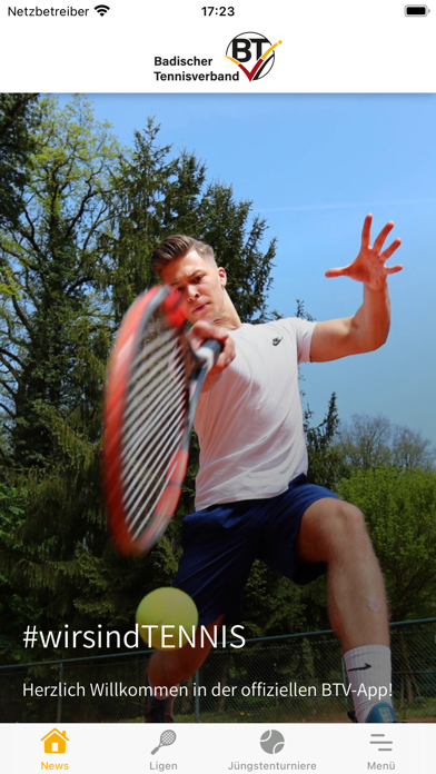Badischer Tennisverband Screenshot