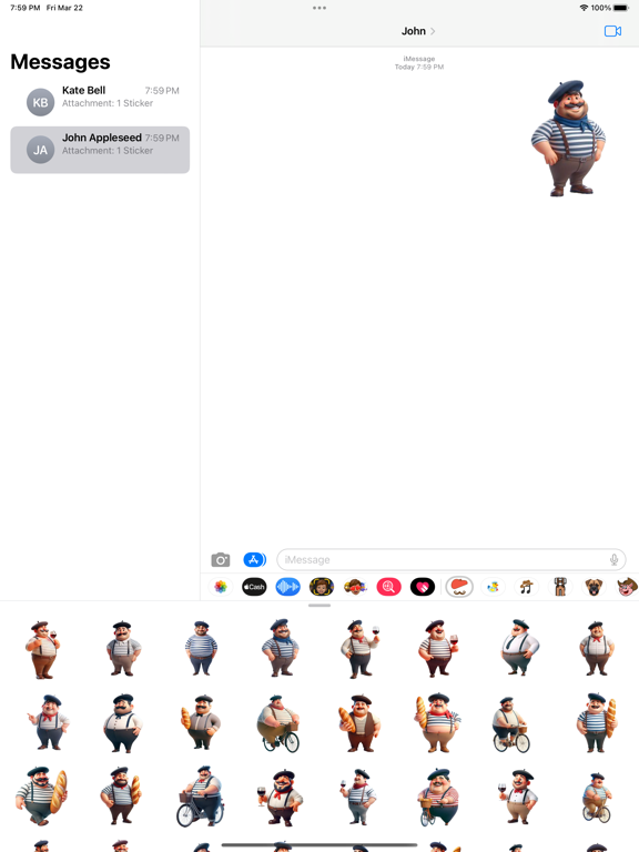 Screenshot #4 pour French Beret Stickers