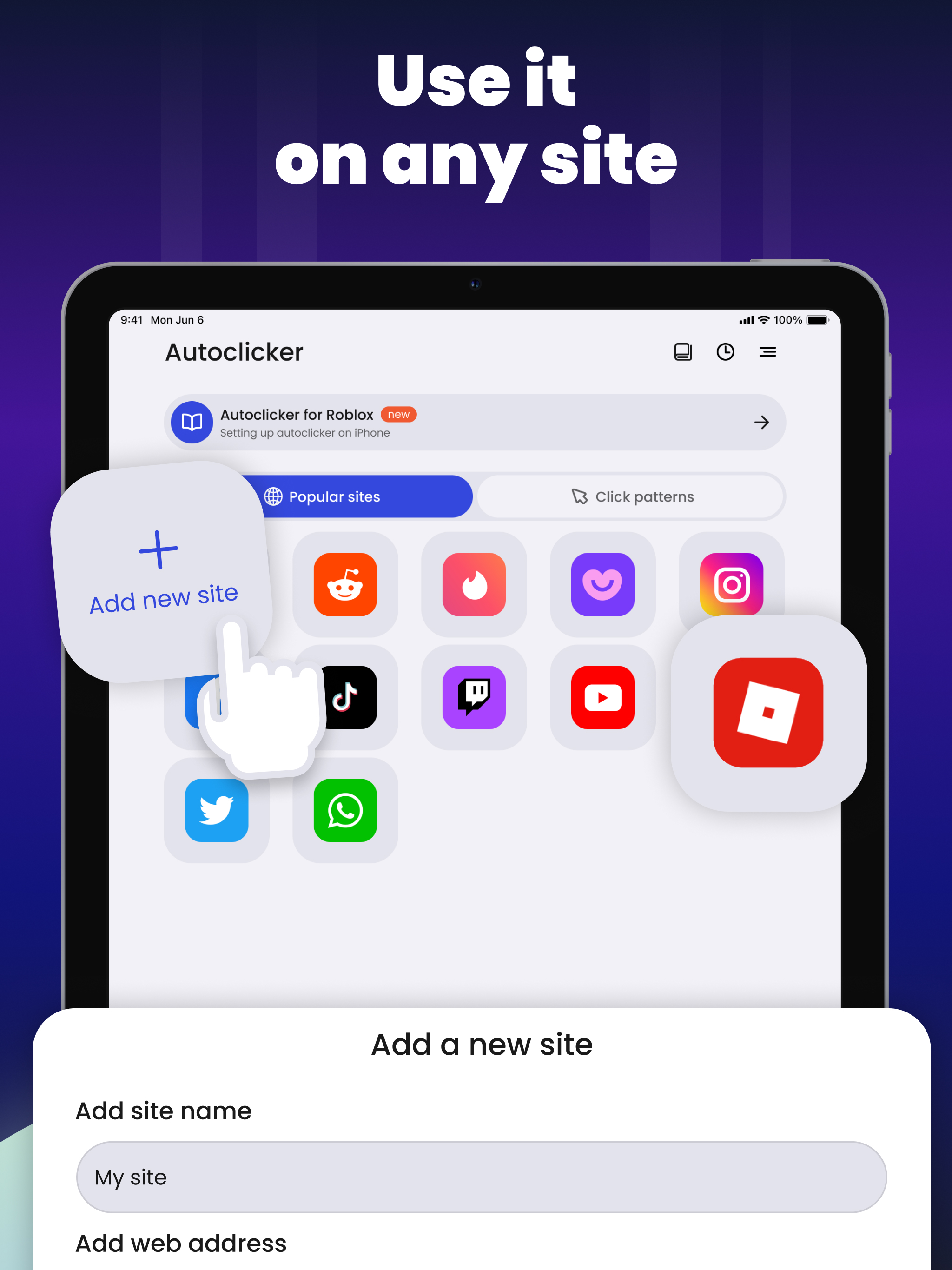 Auto clicker: tap and click