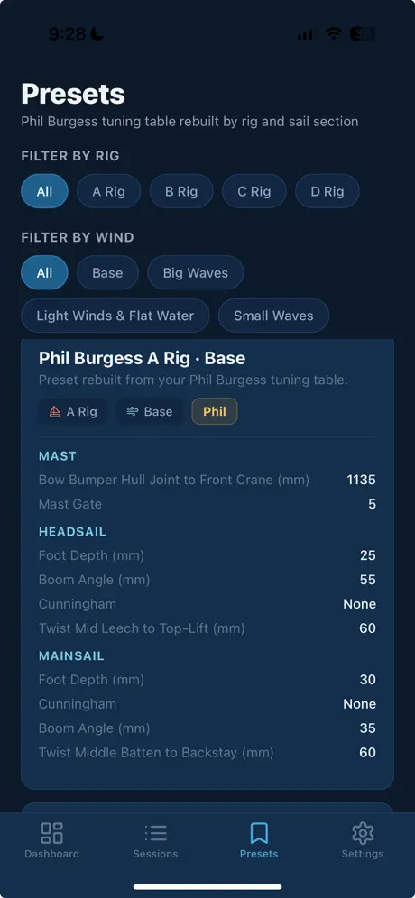 DF95 Sailboat Settings screenshot 2