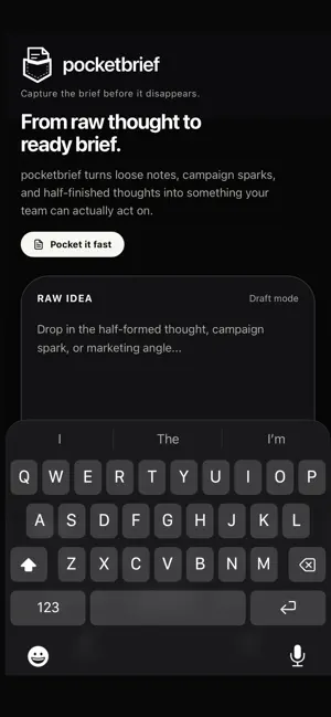 pocketbrief screenshot 2