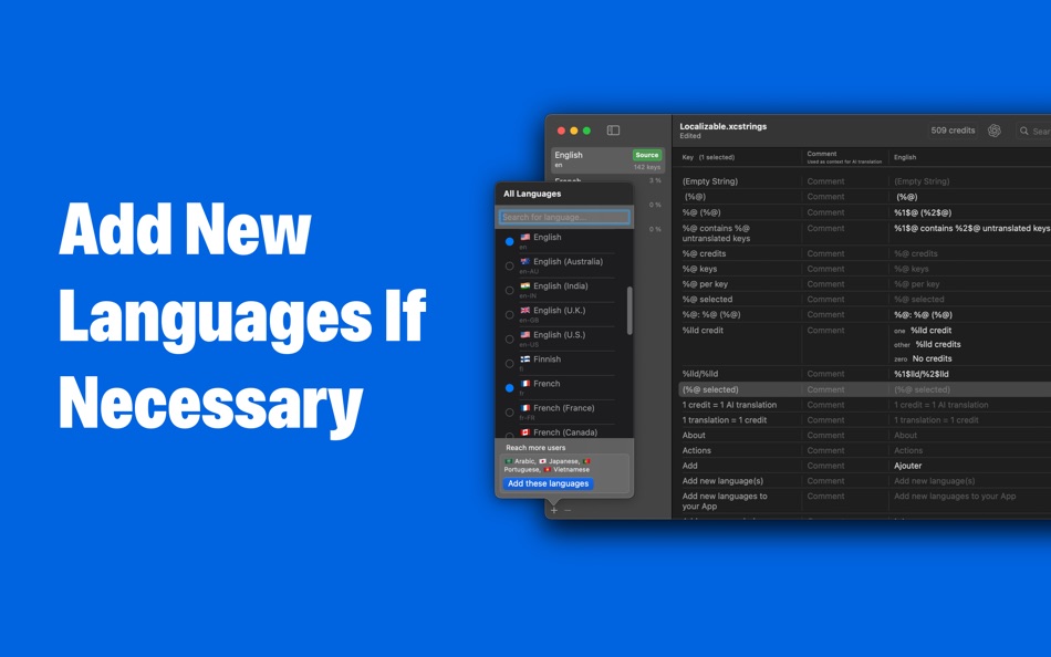 #4. XCStrings Buddy: AI Translator (macOS) От: NBApps
