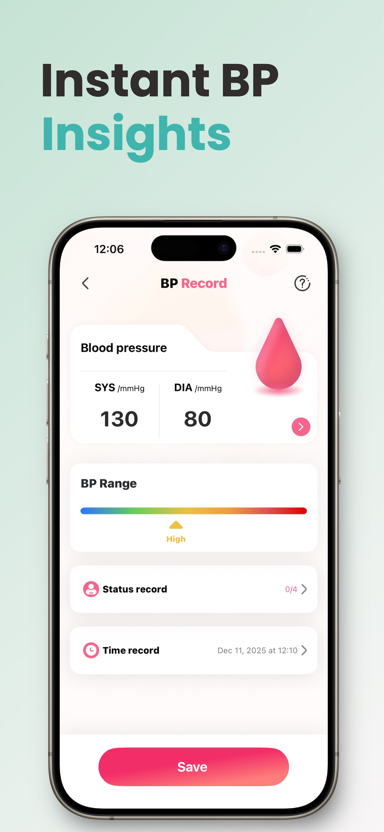 Screenshot 1 of Health Logbook: BP Records