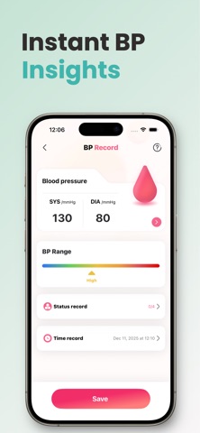 Health Logbook: BP Records iPhone screenshot