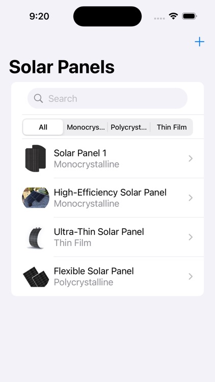 Solar Panel Shop Catalog