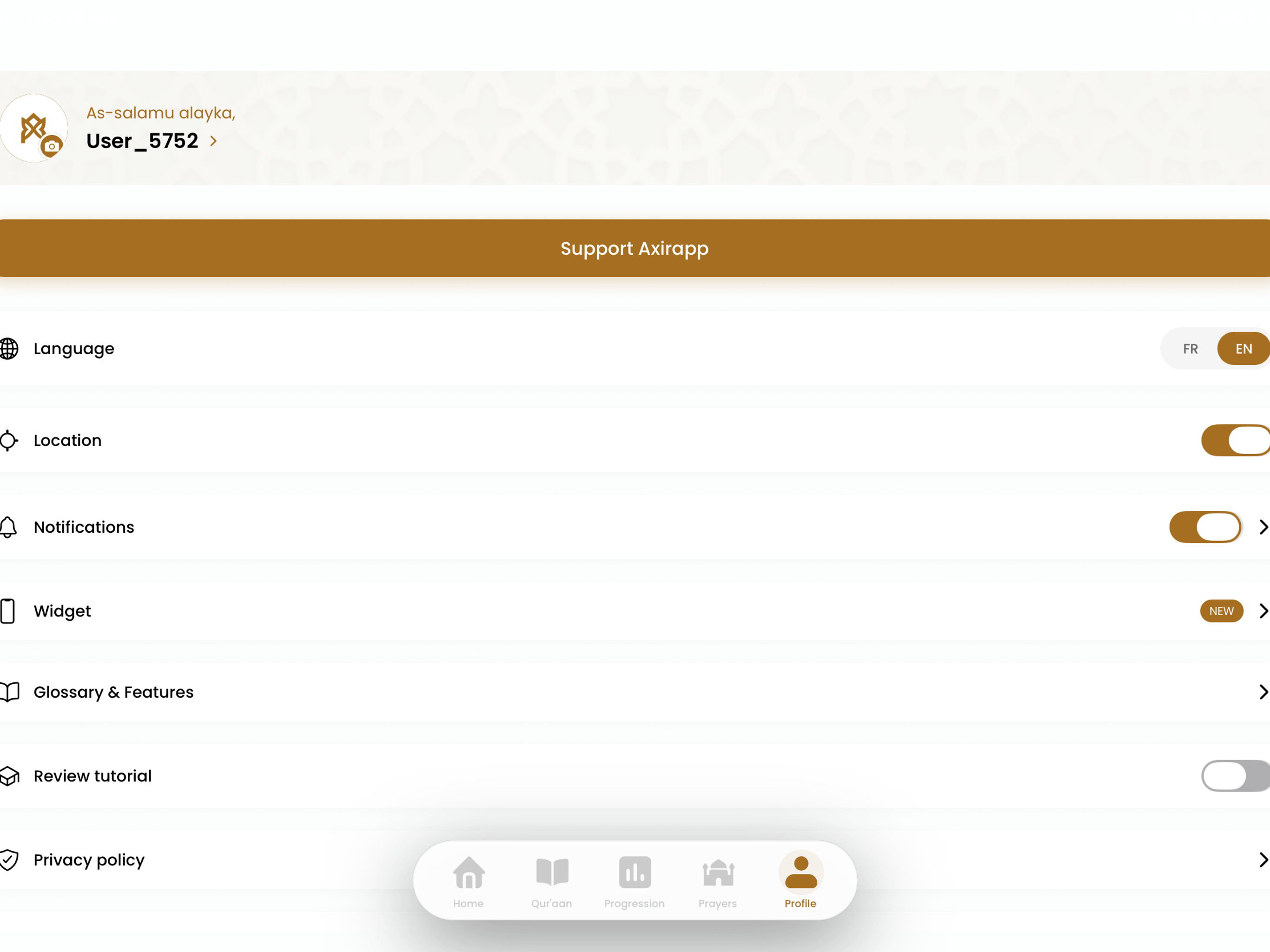 Axirapp: Prayer Times, Quran screenshot 18