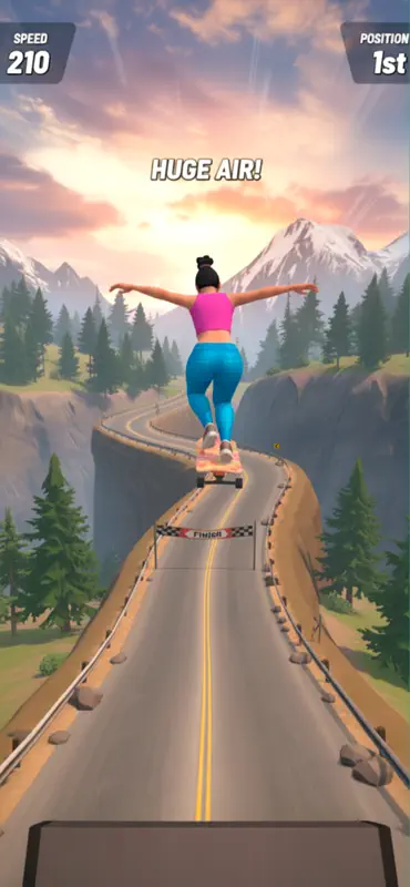 Downhill Skate Race Game screenshot 2 of 7