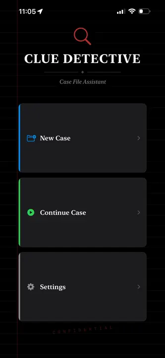 Clue Detective Notepad screenshot 1