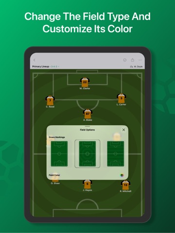 Soccer Line Up Builder 11 iPad screenshot