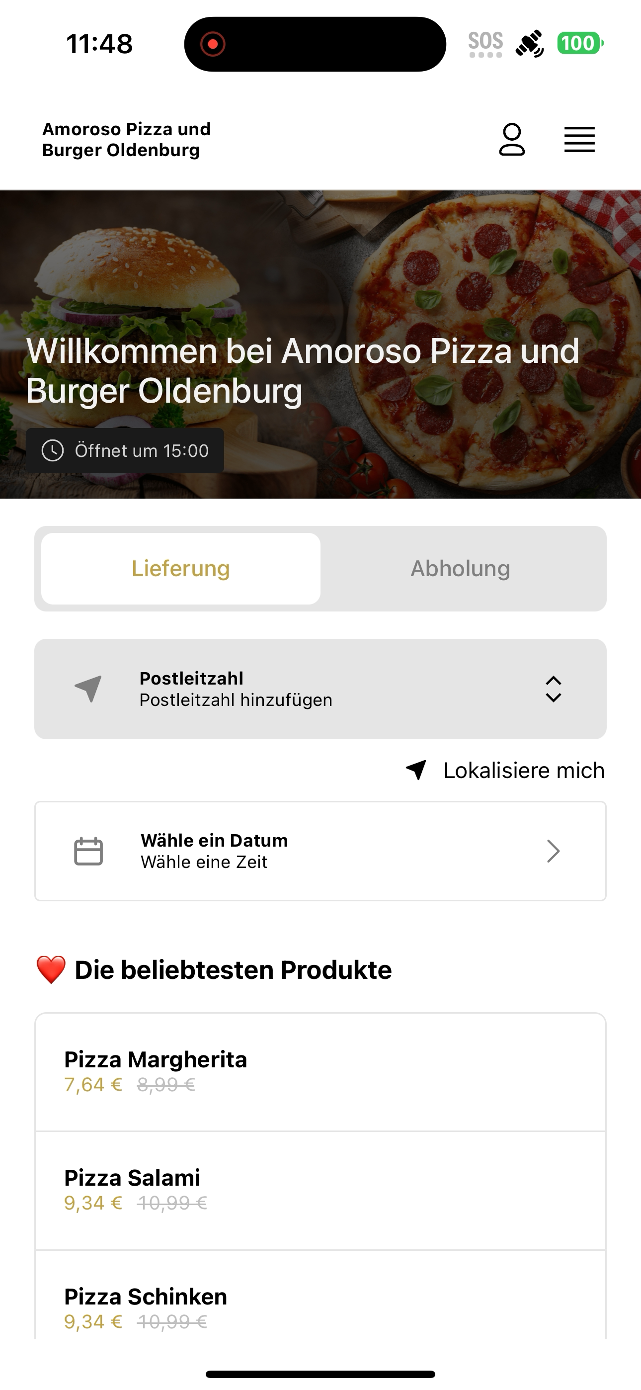 Amoroso Pizza und Burger screenshot 3