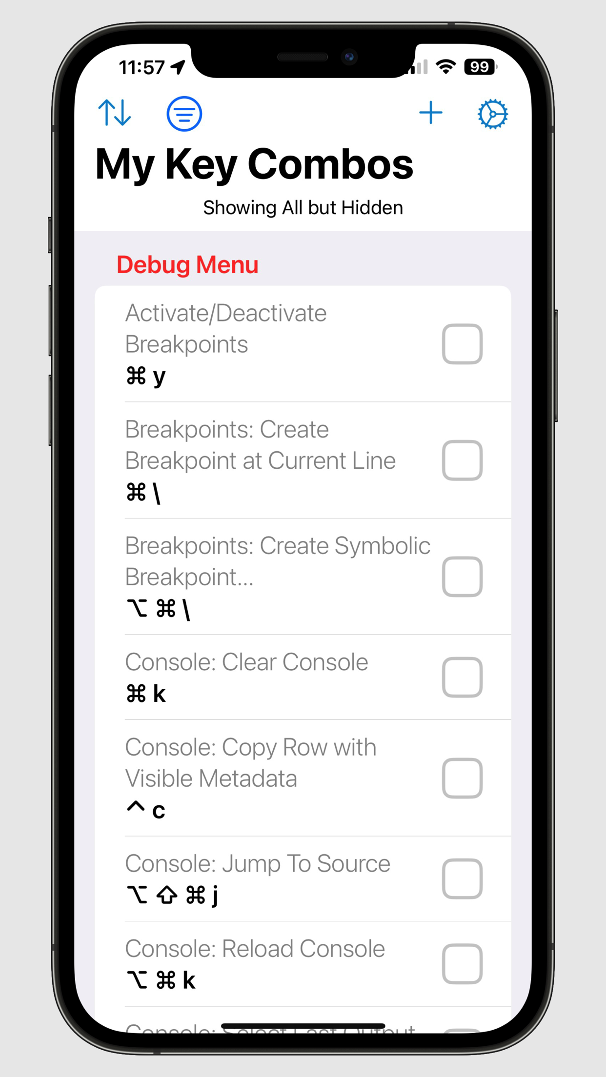 My Shortcuts for Xcode