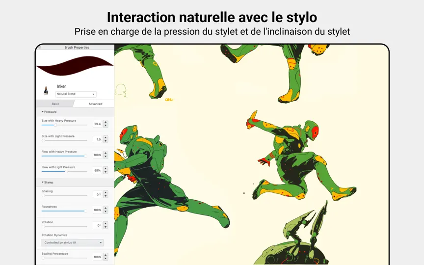 Capture d'écran de Sketchbook Pro sur iPhone 6