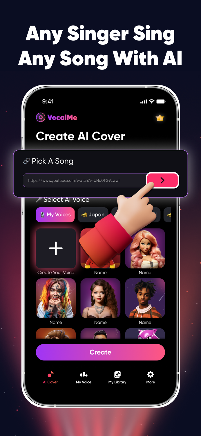 VocalMe Music AI Cover Songs