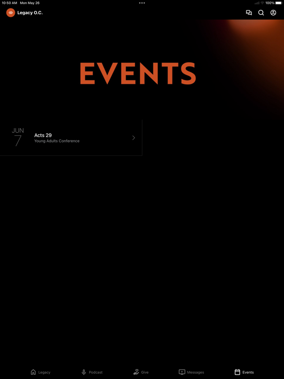 Legacy Church of Orange County iPad screenshot 4 - Education app