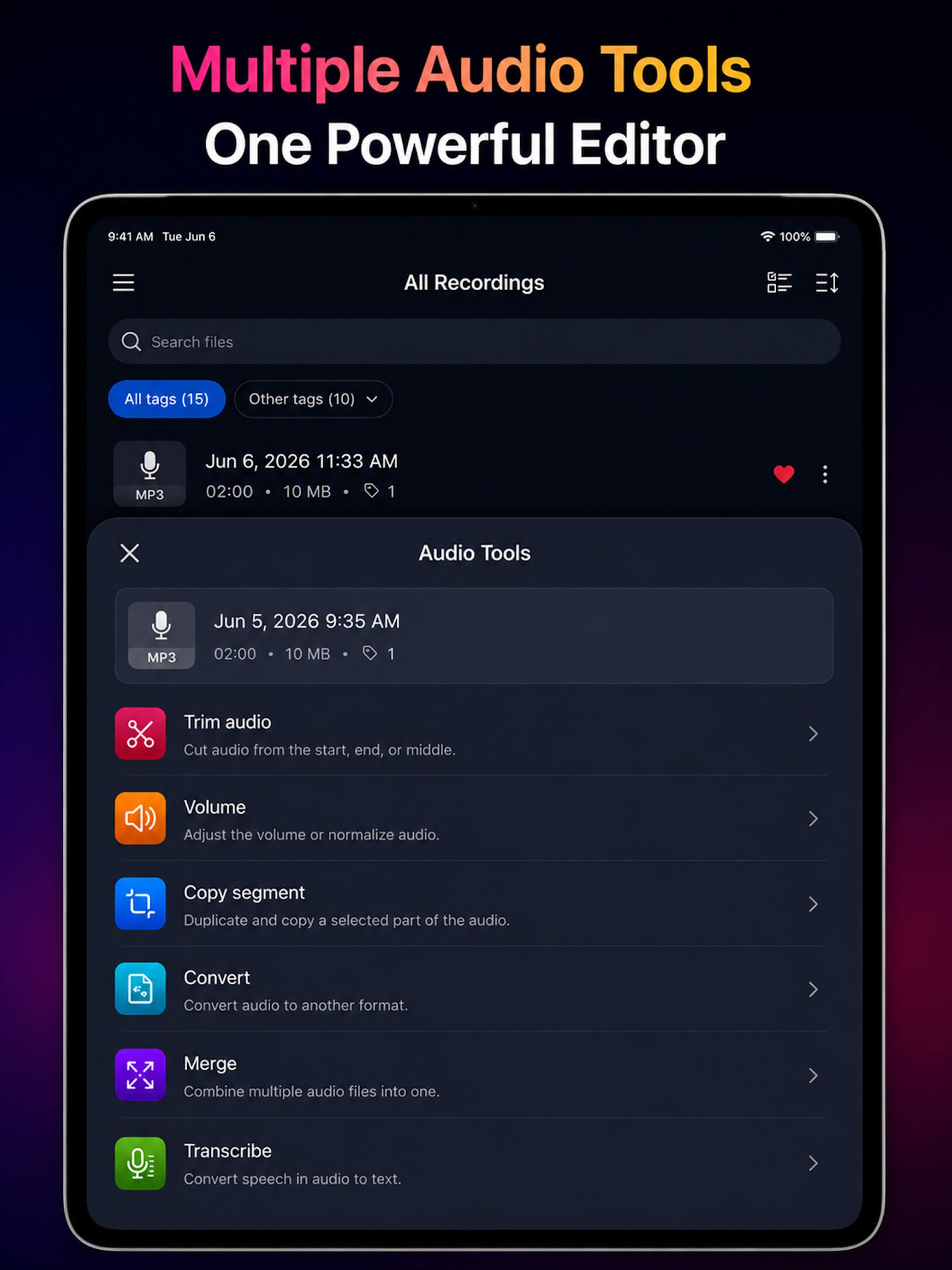 Voice recorder: Audio editor screenshot 13