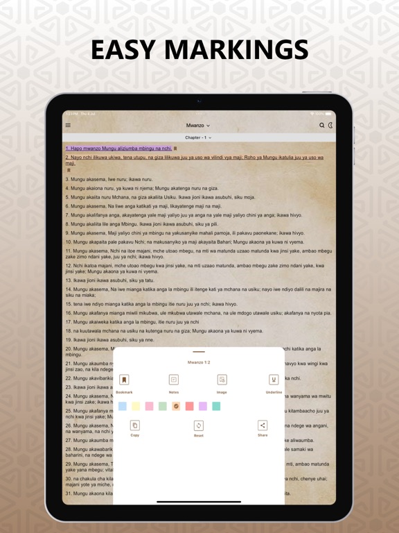 Biblia Takatifu ya Kiswahili. iPad screenshot 4 - Reference app