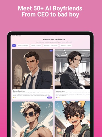 Chat AI - Your AI Boyfriend iPad screenshot