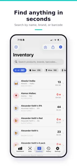 Capture d'écran de EasyInventory sur iPhone 3