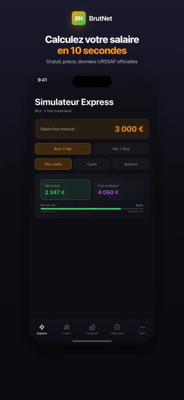 Screenshot #1 pour Brut en Net