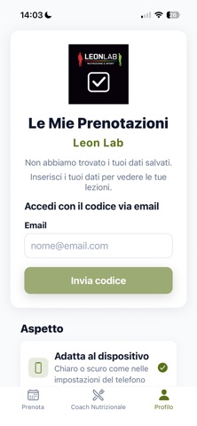Leon Lab Prenotazioni iPhone screenshot