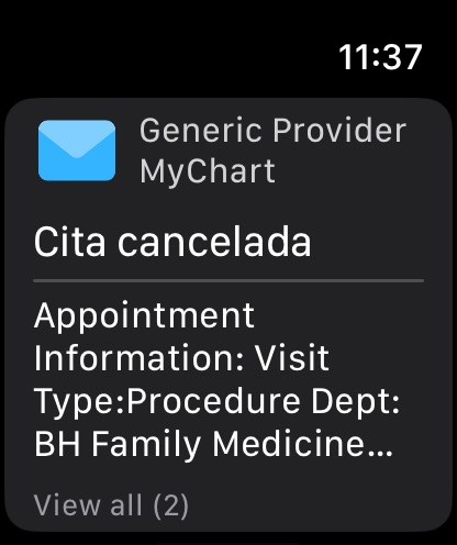 myBaptistHealth Arkansas: official Apple Watch preview 3 (opens full image in a new tab)