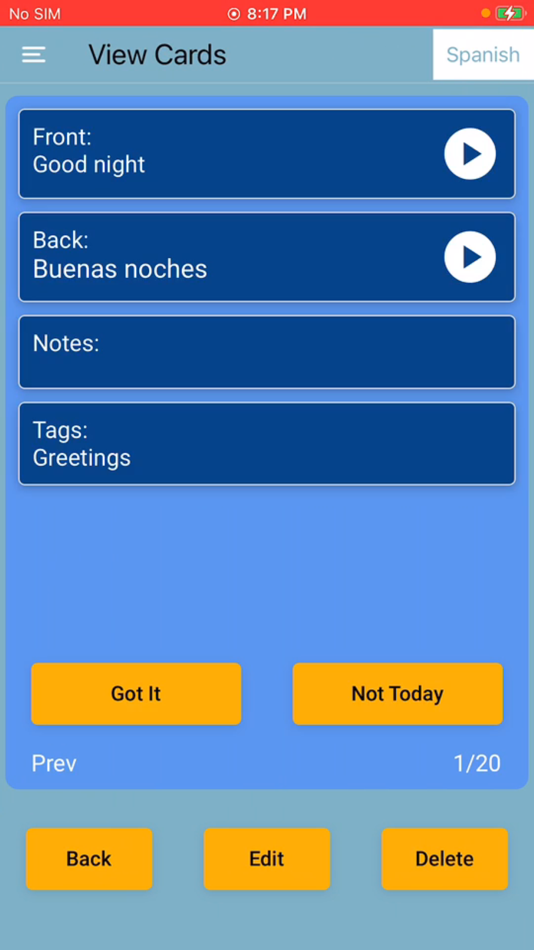 #2. FlashcardsLite (iOS) Ved: Muthiah Radha