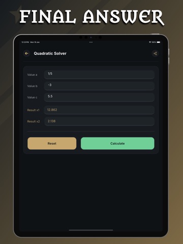 Smart Math Solver iPad screenshot