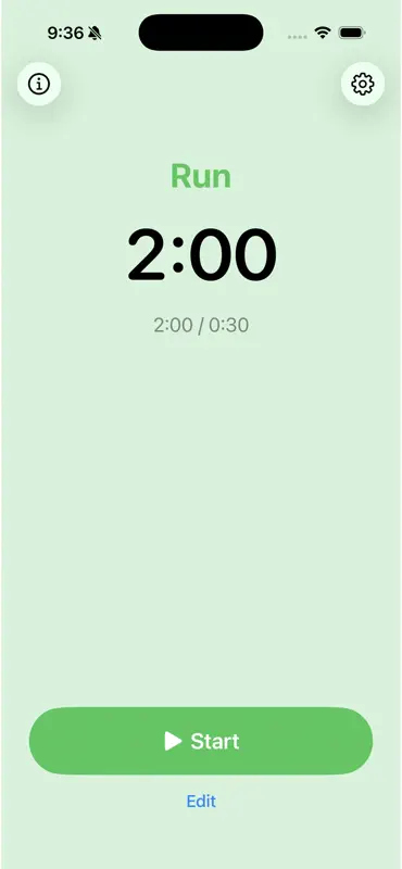 RunWalkTimer screenshot 1 of 7