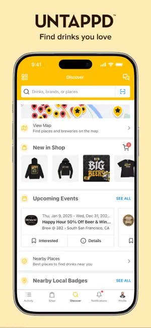 Untappd: Find Drinks You Love iPhone screenshot 1