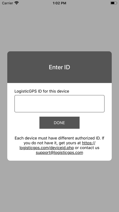 LogisticGPS Tracker Screenshot