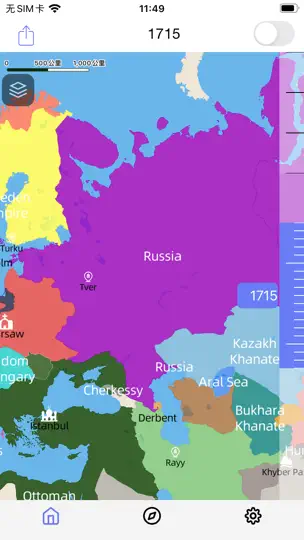 Скриншот HistoricalAtlas(Lite) на iPhone 5