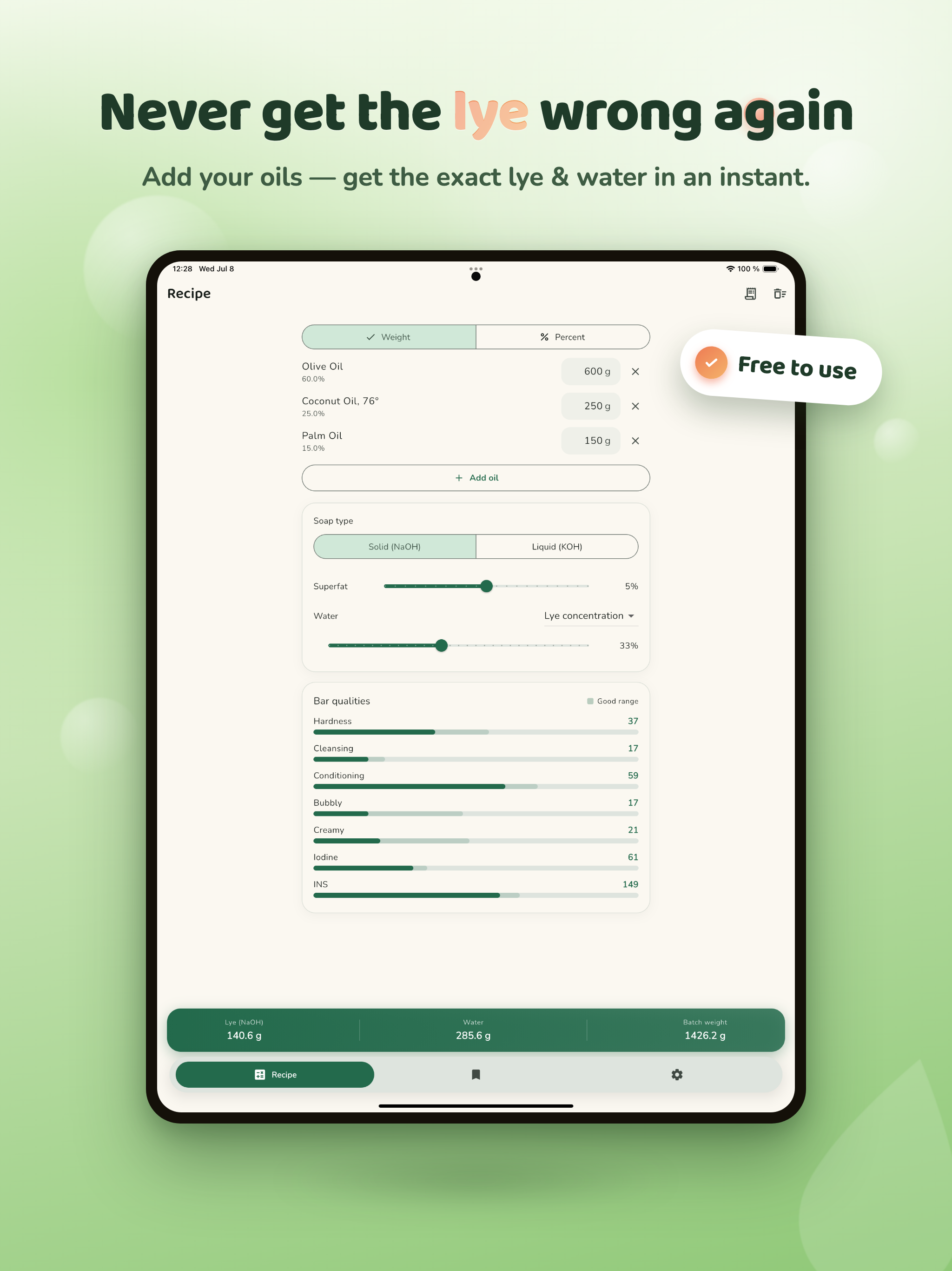 Soap Recipe & Lye Calculator screenshot 6