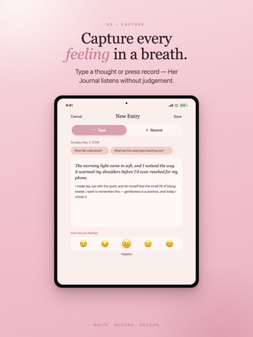 Her Journal iPad screenshot