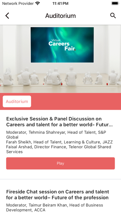 ACCA Virtual Careers Fairs Screenshot