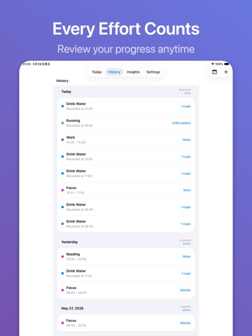 Micro Habit: Routine Tracker iPad screenshot