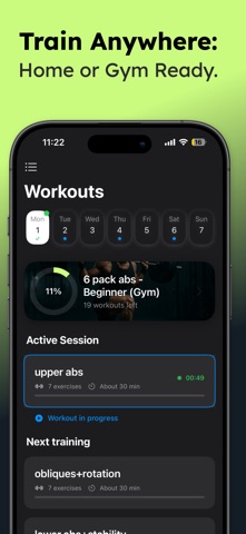 WorkoutNow: AI Fitness Coach iPhone screenshot