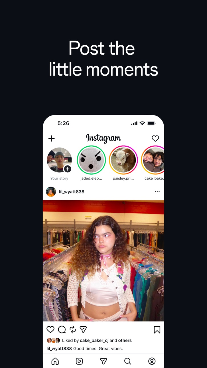 Instagram w/ Theta screenshot 5 - iOS app interface