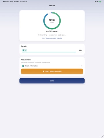 CIMA OT Prep iPad screenshot