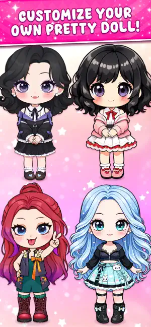 Chibi Dolls: Dress Up Salon screenshot 4