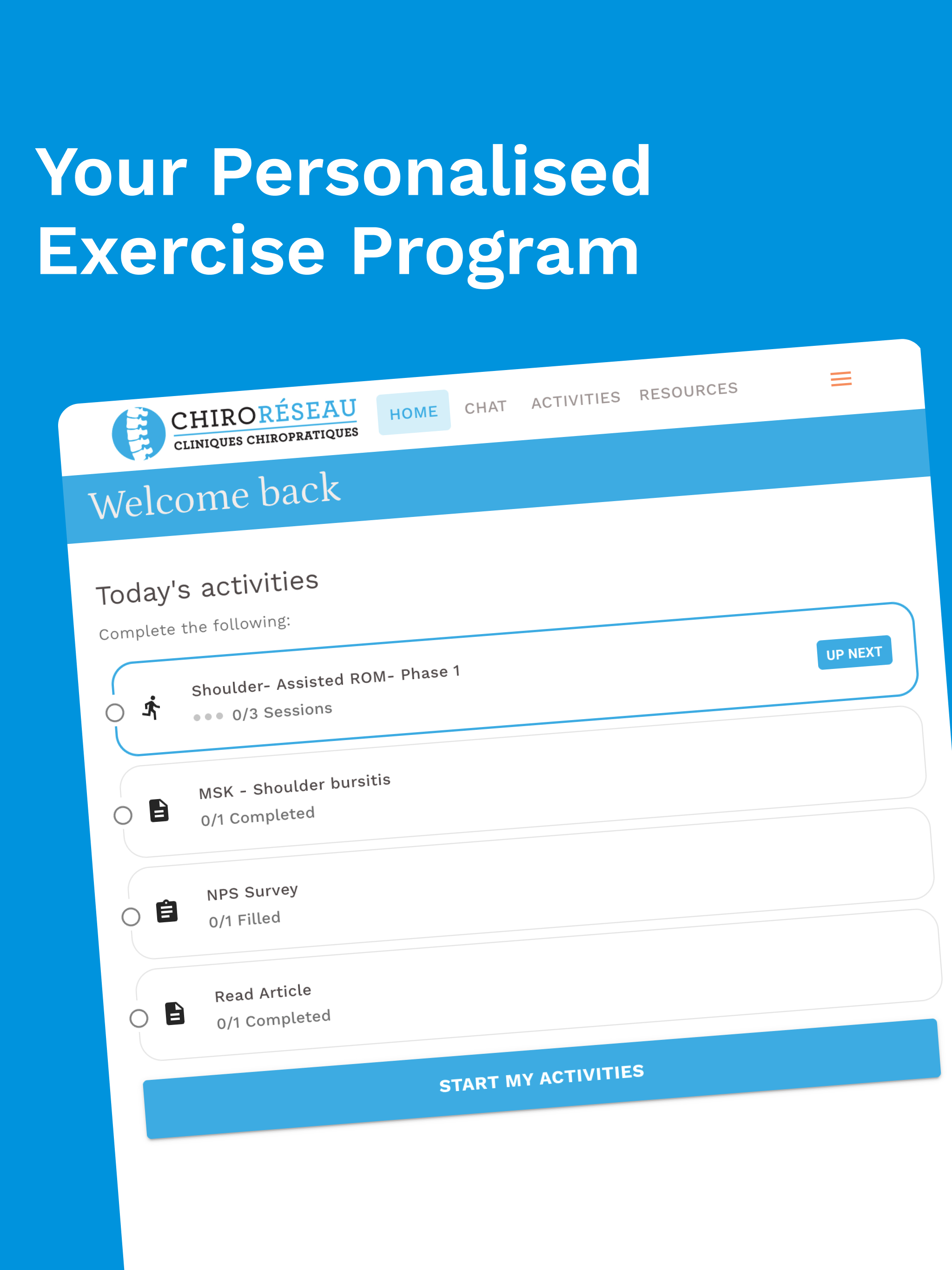 ChiroRéseau Exercise Portal screenshot 5