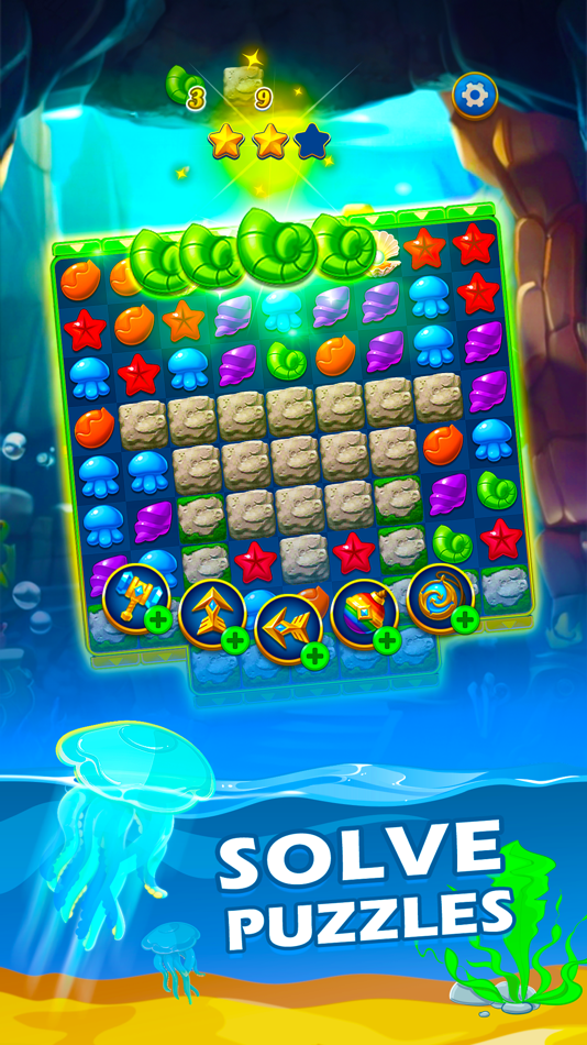 #5. Sea Jewels - Match 3 Game (iOS) 게시자: Smit Sabhadiya