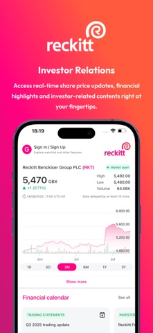Reckitt Investor Relations Screenshot 1 of 6