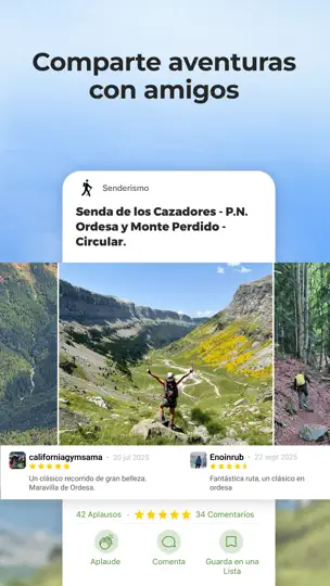 Captura de pantalla de Wikiloc - Rutas Del Mundo en iPhone 8