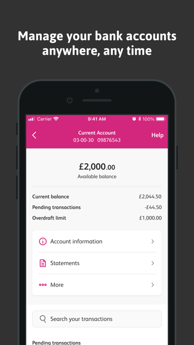 smile the internet bank app screenshot
